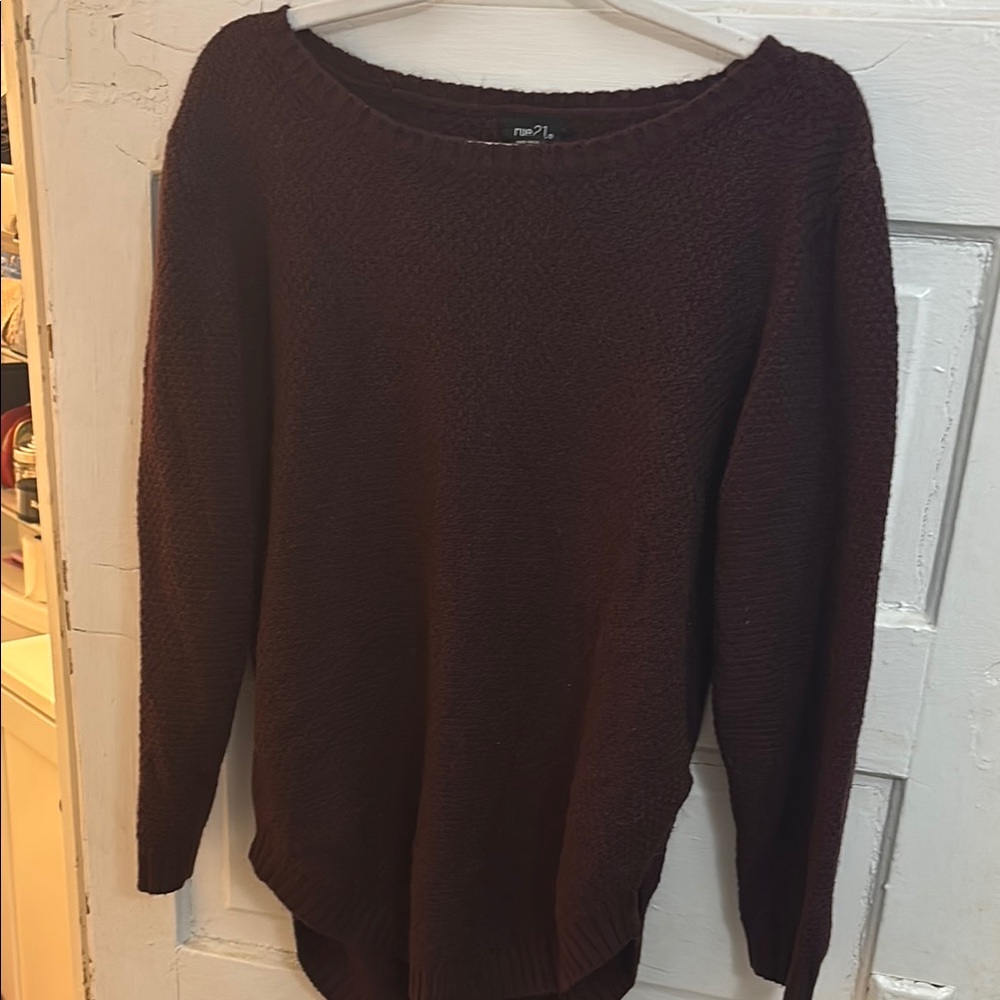 Rue21 Brown Crew Neck Sweater Classic Knit
